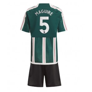 Manchester United Harry Maguire #5 Gostujuci Dres za Dječji 2023-24 Kratak Rukavima (+ kratke hlače)